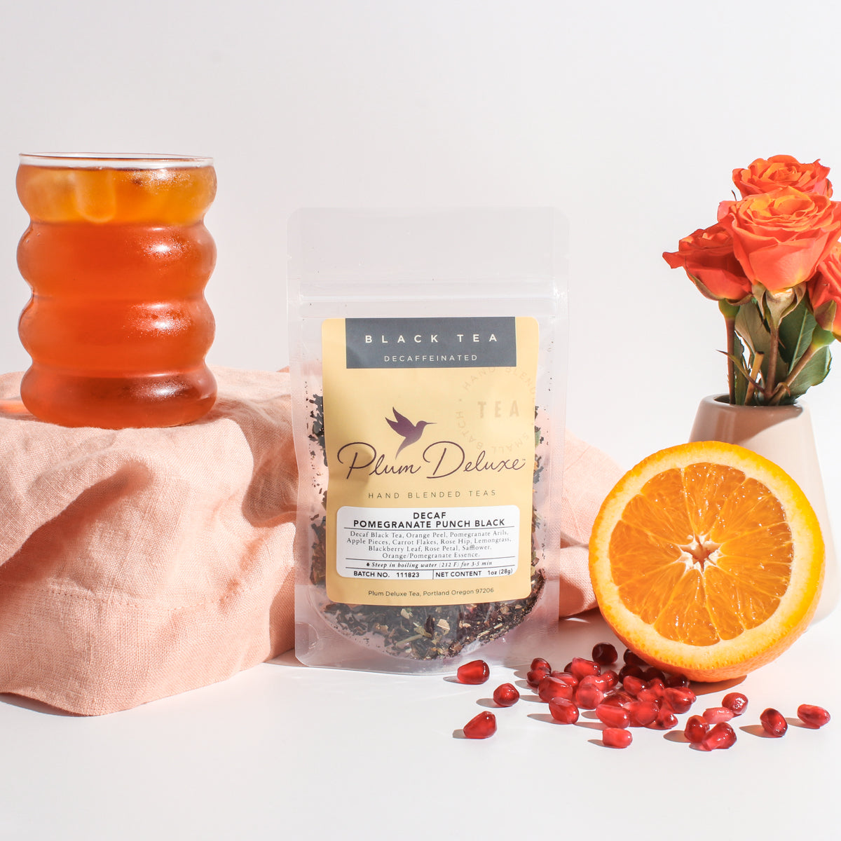 Pomegranate Punch Decaf Black Tea (Citrus - Orange)