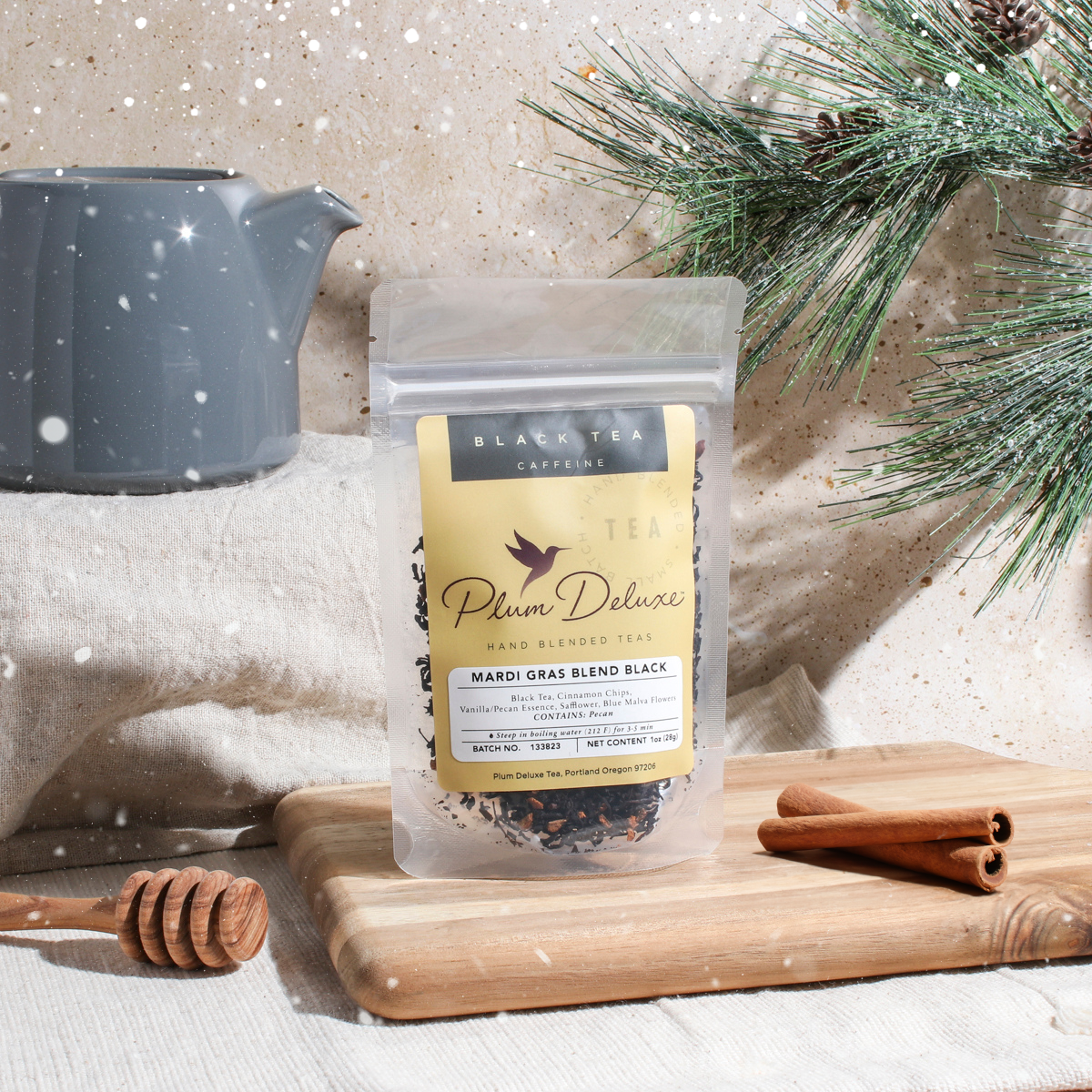 Mardi Gras Blend Black Tea (Cinnamon-Pecan)
